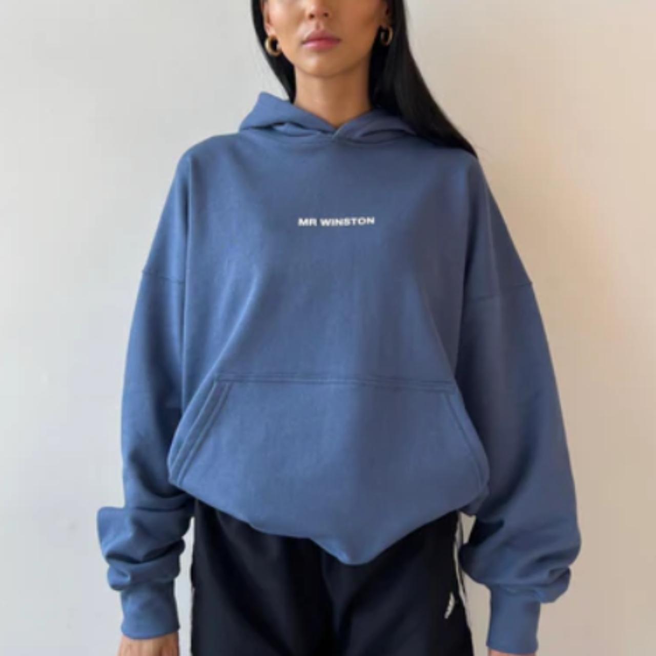 Mr Winston Puff Hoodie 'Slate' Size Medium Brand... Depop