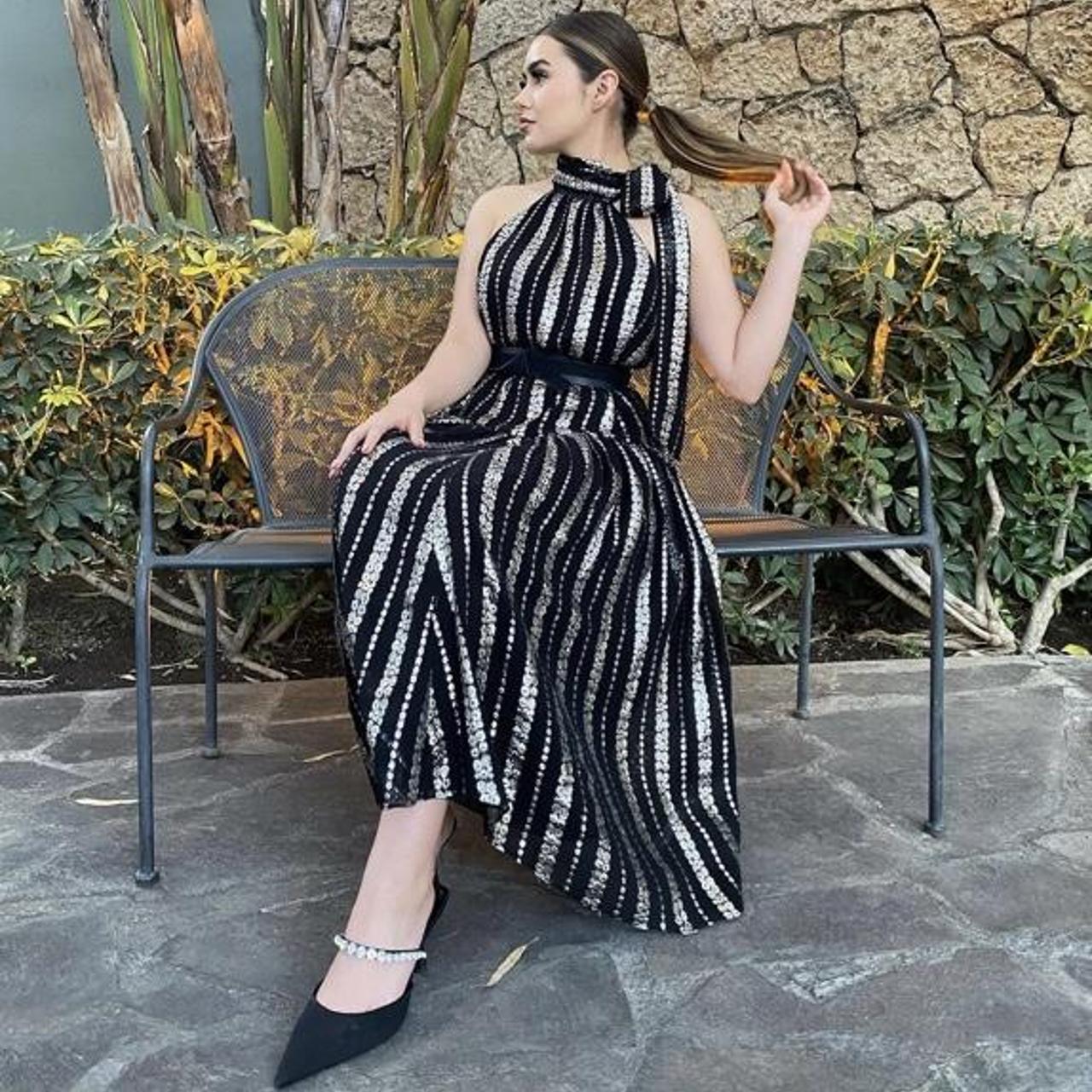 Michael kors black and silver dress deals