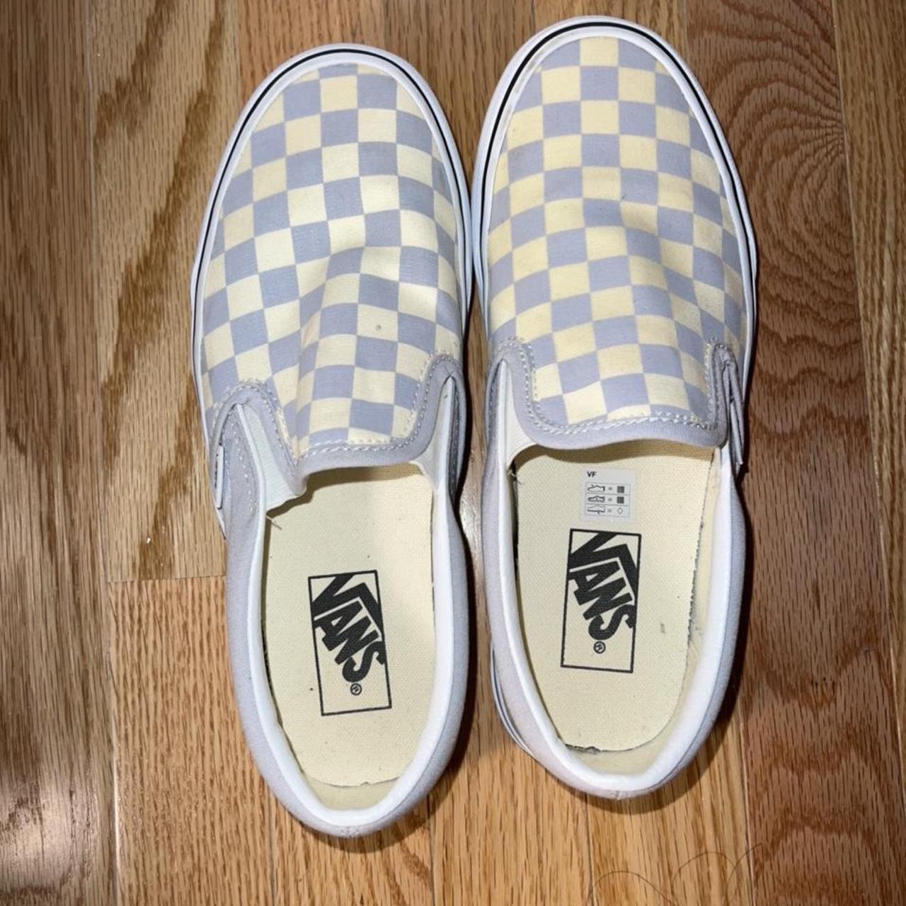 metallic checkered vans