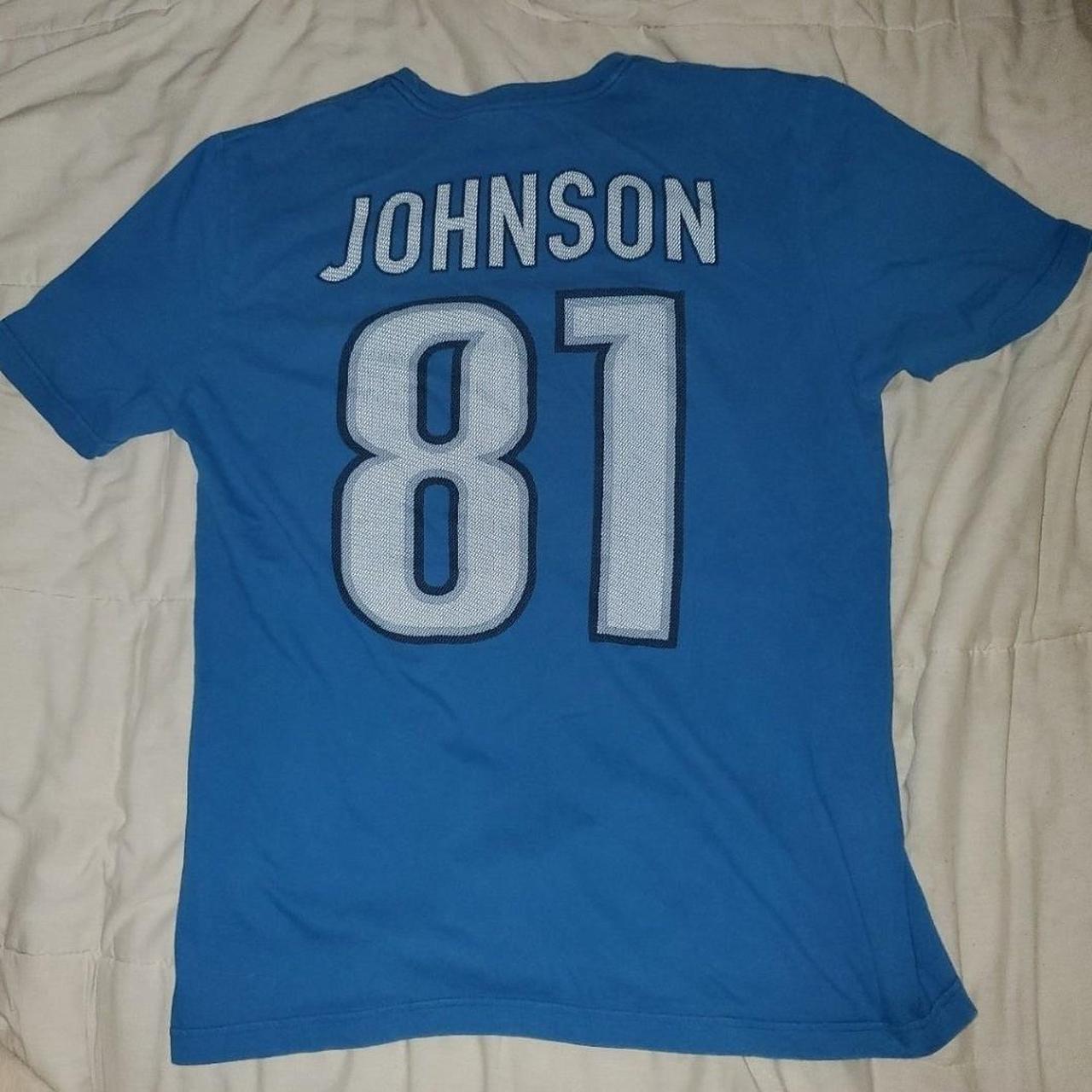 Nike, Shirts, Calvin Johnson Megatron Nike Blue Tshirt