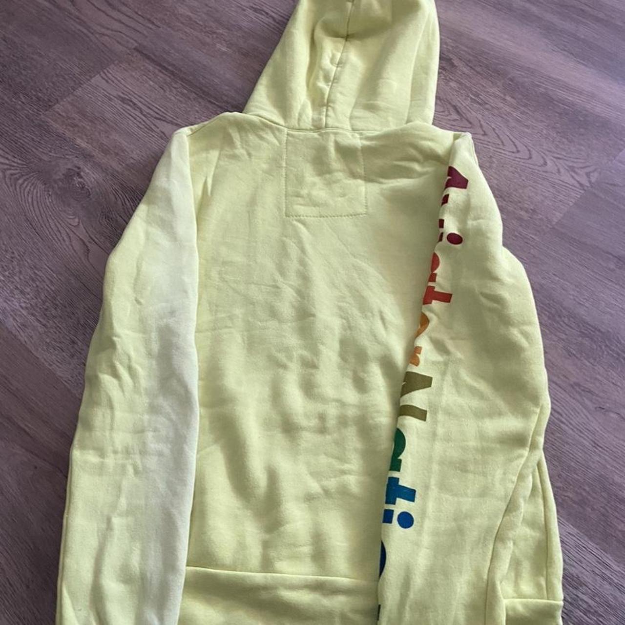 Aviator Nation neon yellow/green hoodie Size S... Depop