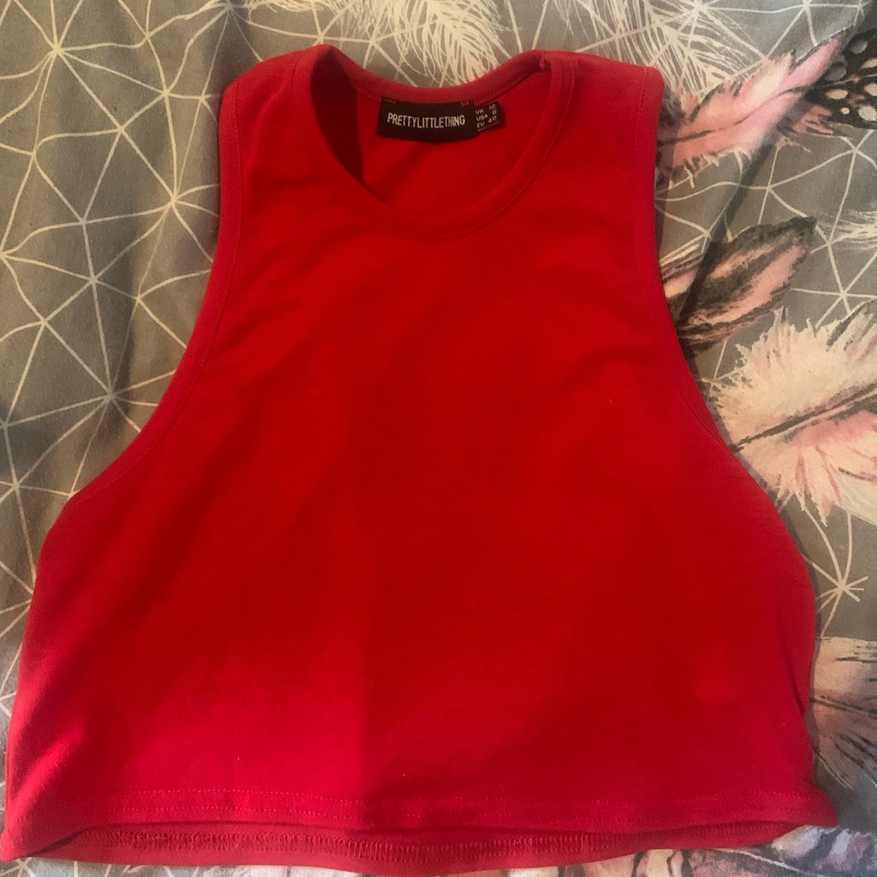 Pretty Little Thing Red Crop Top Size 12 Worn Once Depop pretty-little-thing-red-crop-top-size-12-worn-once-depop