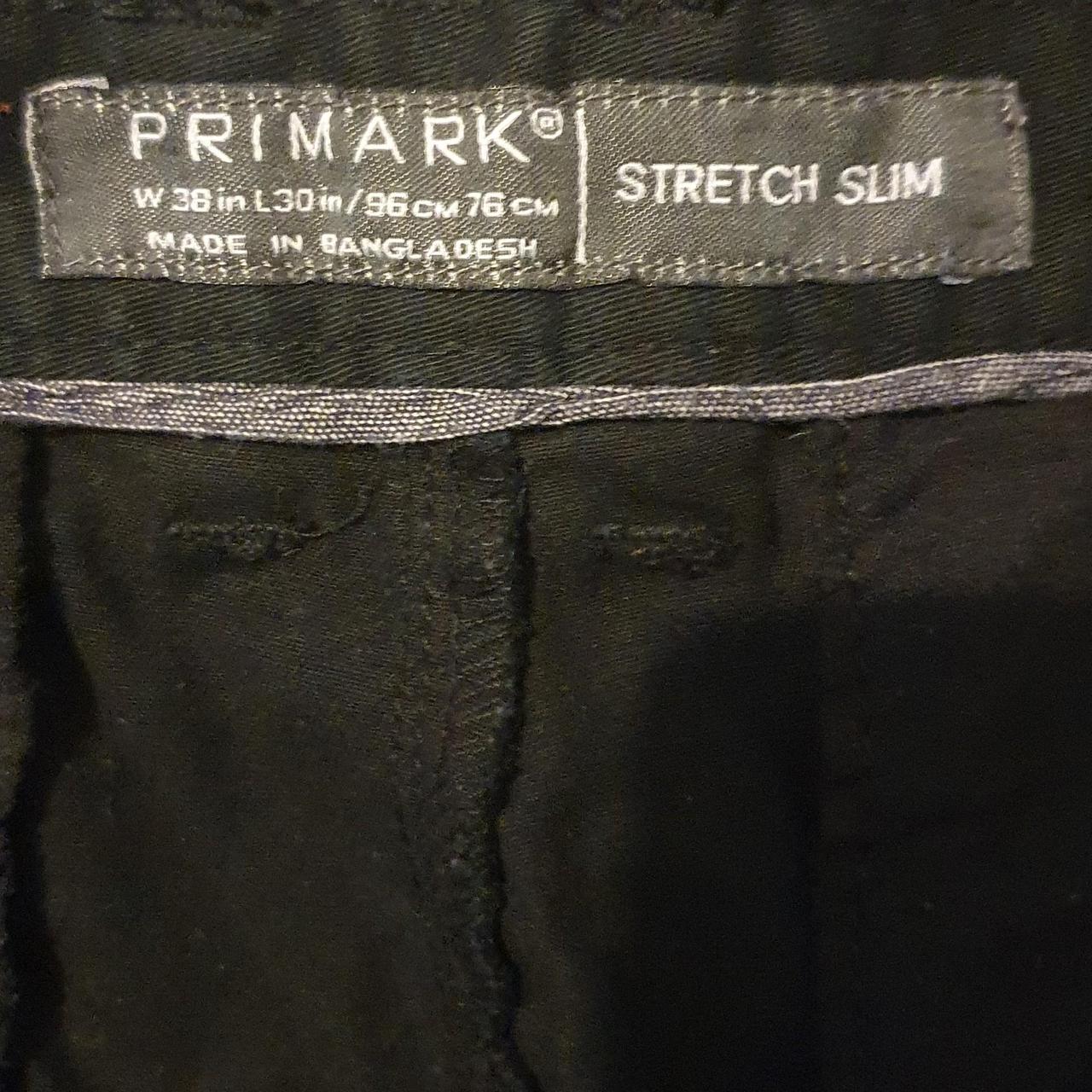 Primark Strech Slim Mens Trousers in black Depop