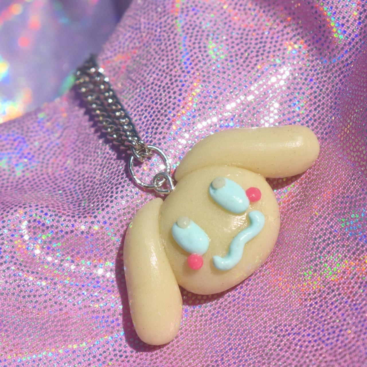 ☁️ Cinnamoroll necklace ☁️ Material : waxed rope - Depop