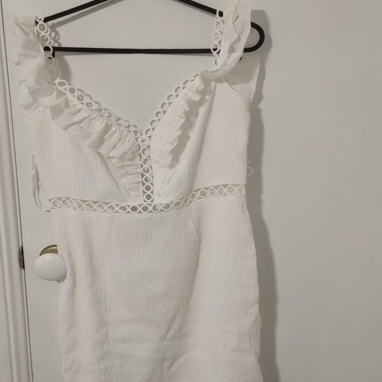 Size 10 white dress - perfect for events - Depop