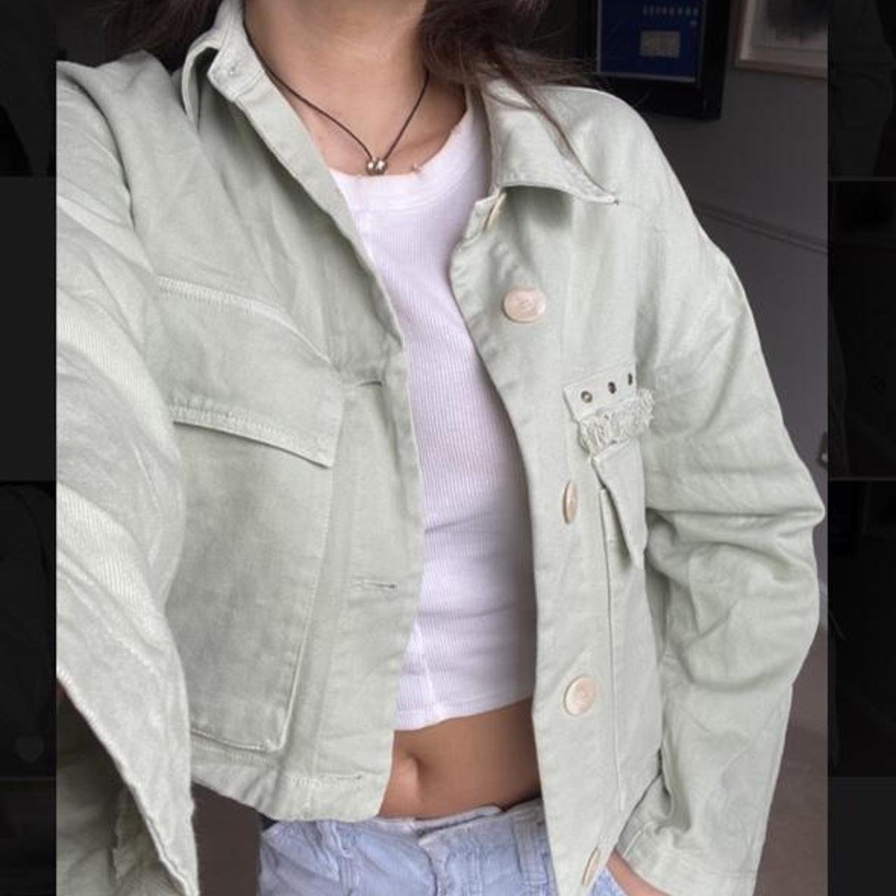 Zara Women's Green Jacket Depop