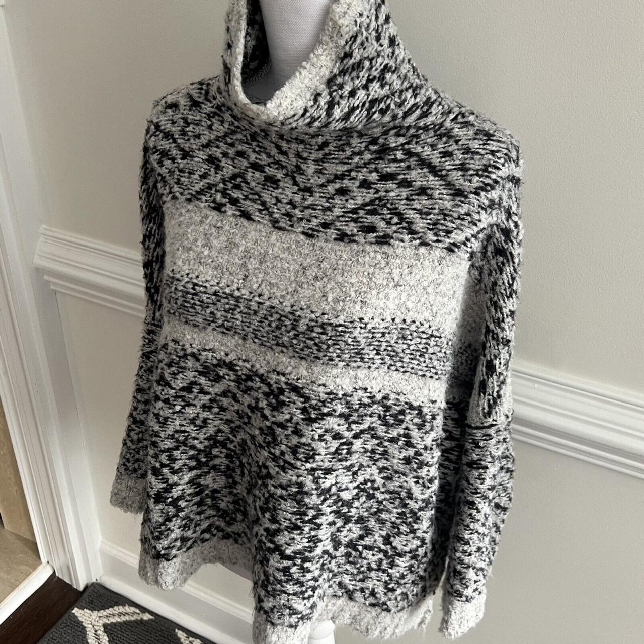 MOTH ANTHROPOLOGIE Women's Gray Wool Blend Chunky... - Depop