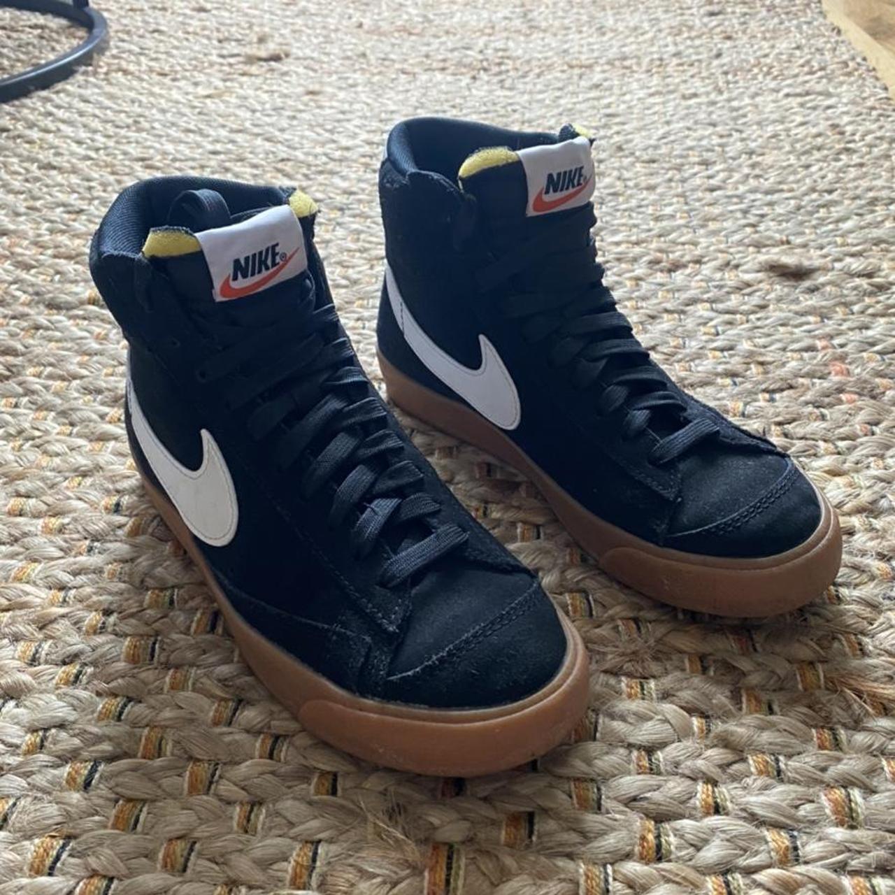 nike blazer mid black suede womens