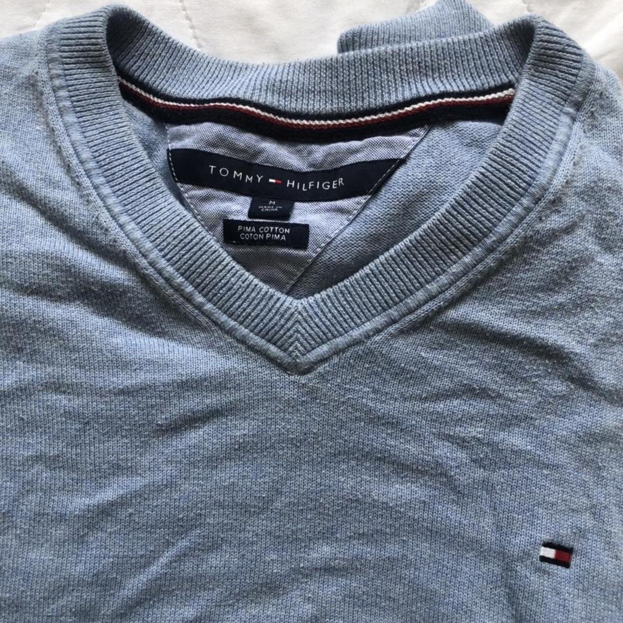 Tommy Hilfiger jumper Light blue Good condition... - Depop