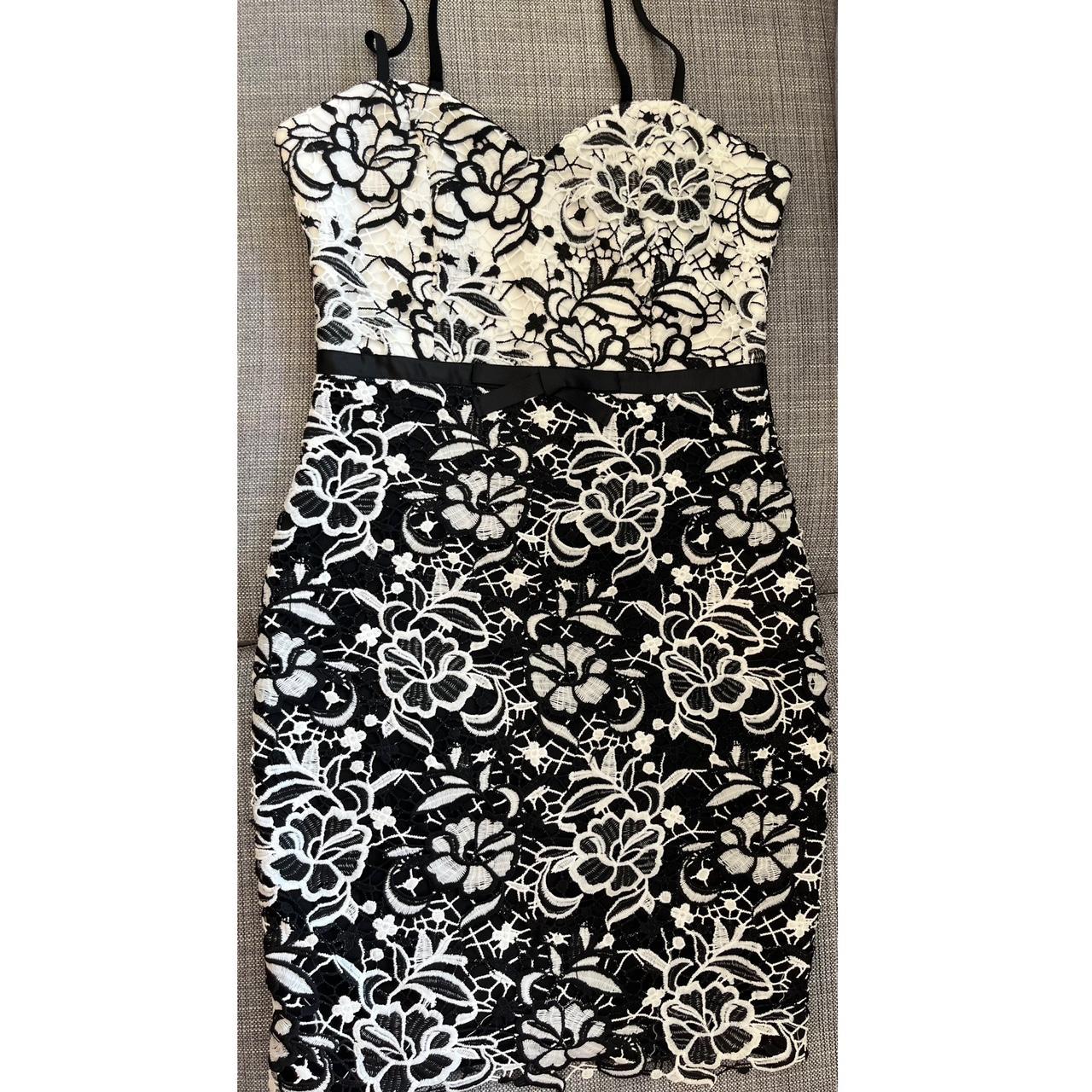 Black and best sale white lipsy dress