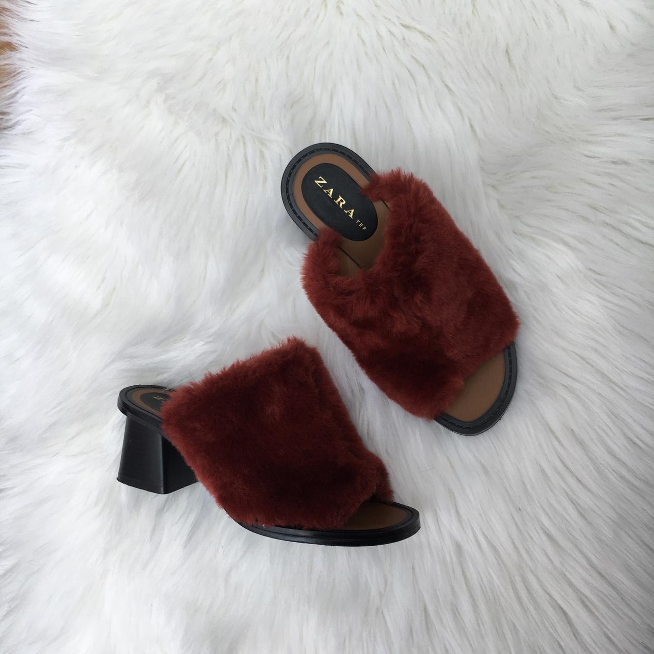 zara fur mules