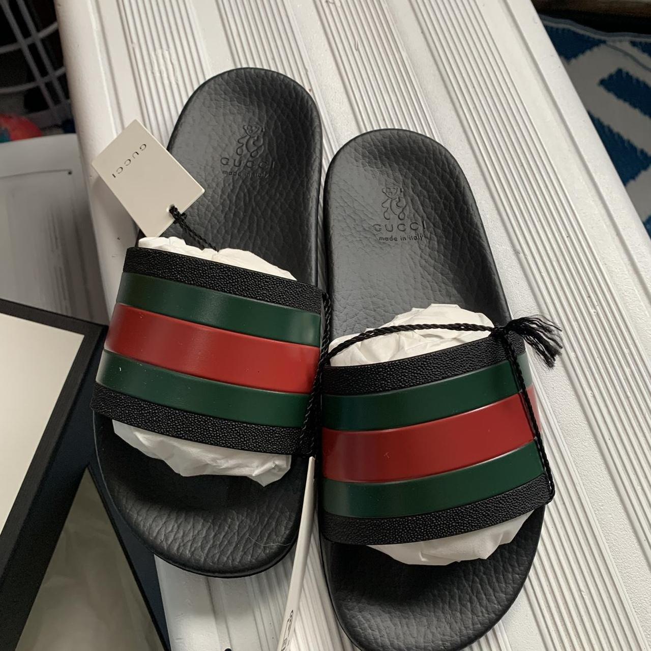 Kids GUCCI rubber slides Size UK13 Style ‎503220... - Depop