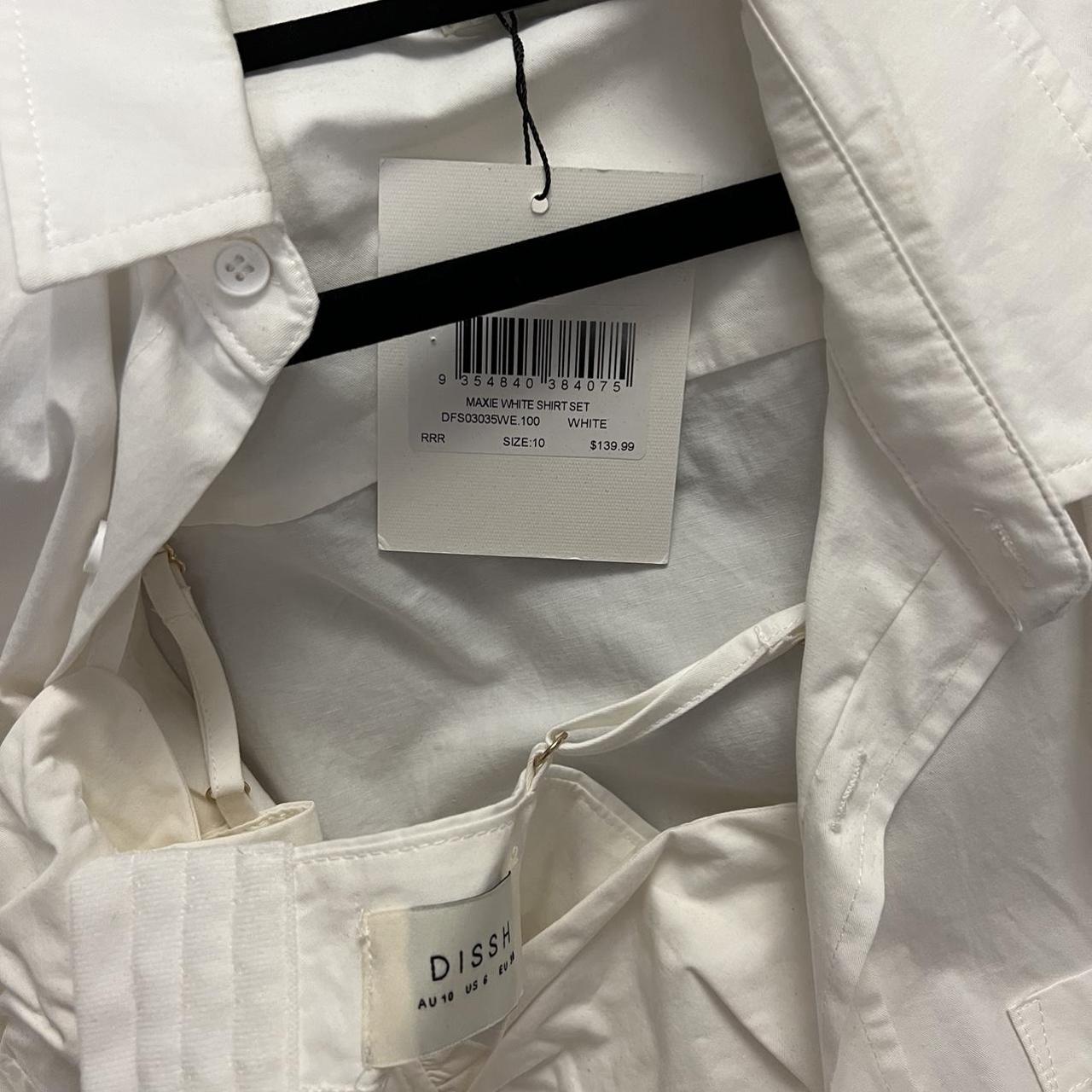 Dissh MAXIE WHITE SHIRT Size 10 available White... - Depop