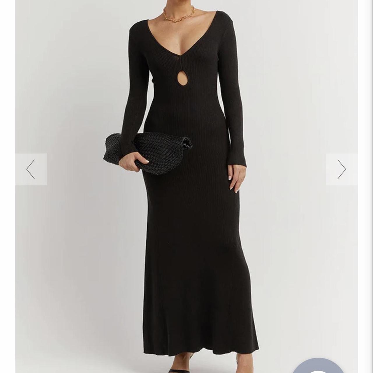 Dissh HOLLAND BLACK SLEEVED MIDI DRESS Size S Depop