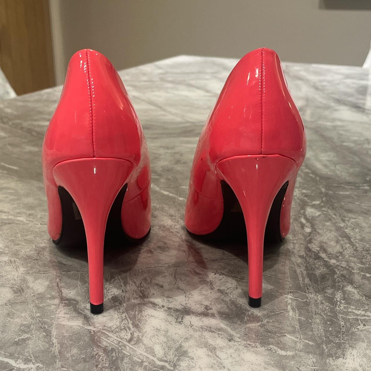 Neon pink court shoe size 6 runs small to size Depop