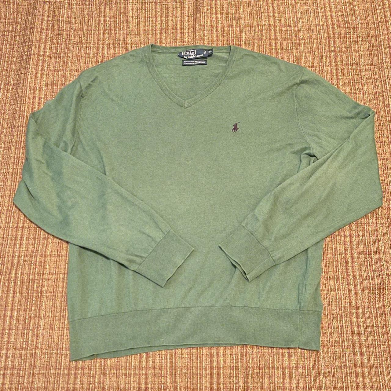 Polo Ralph Lauren sweater, v neck size XL. 85%... - Depop