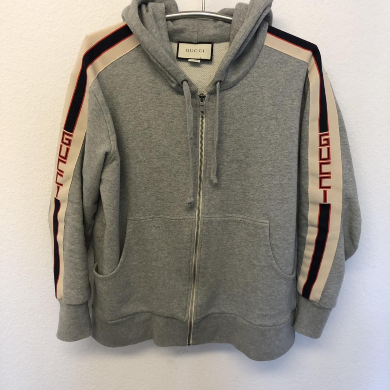 gucci hooded zip up sweatshirt