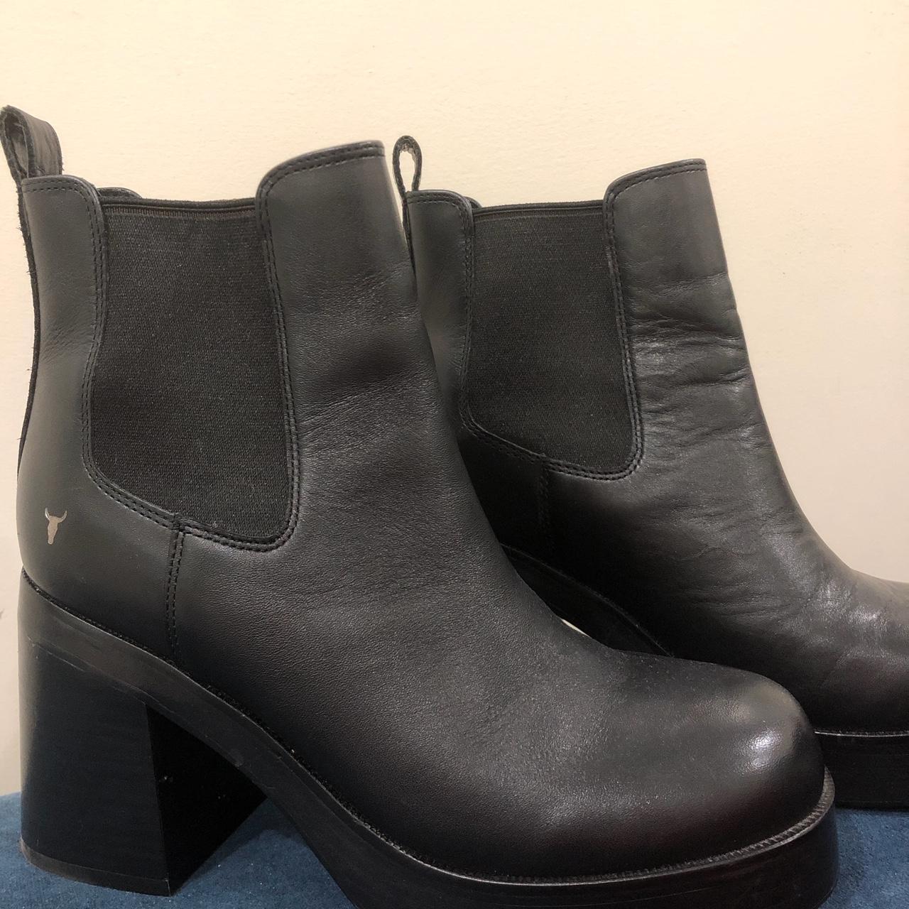 Windsorsmith platform boots real leather hardly worn - Depop