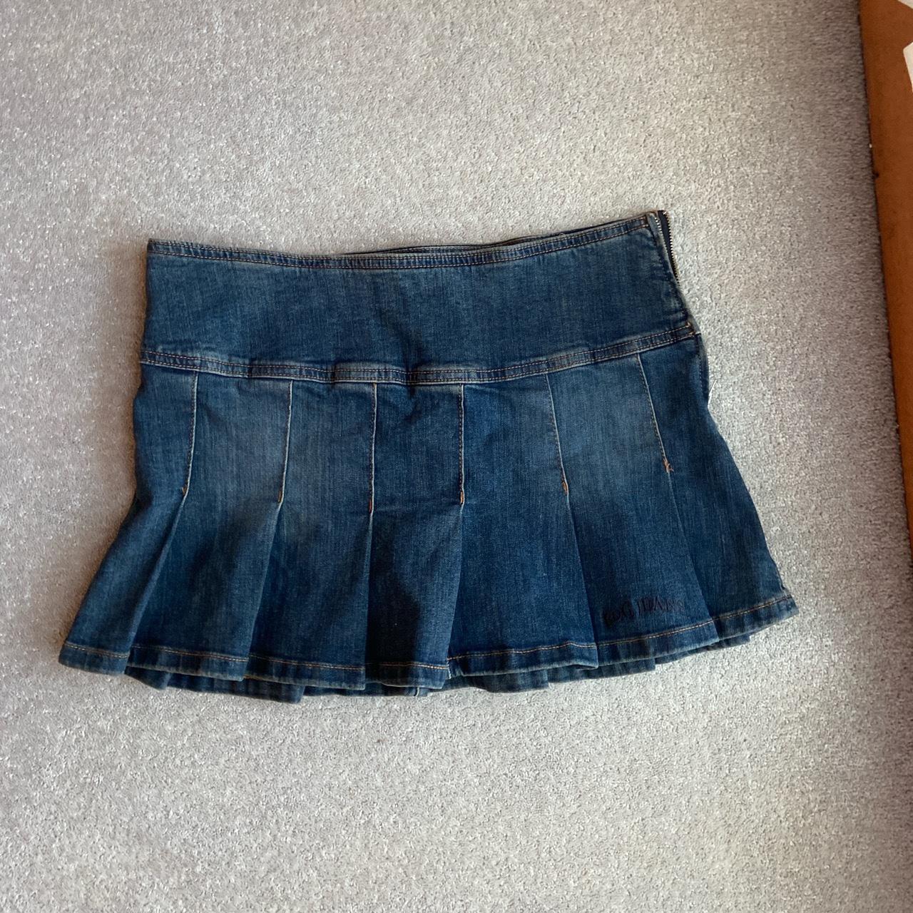 Urban outfitters denim mini skirt -low rise, side... - Depop