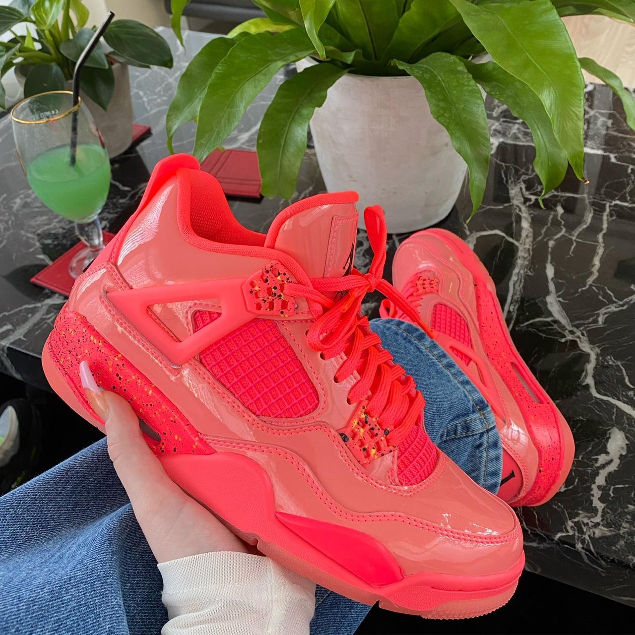 Jordan Women's Pink Trainers Depop