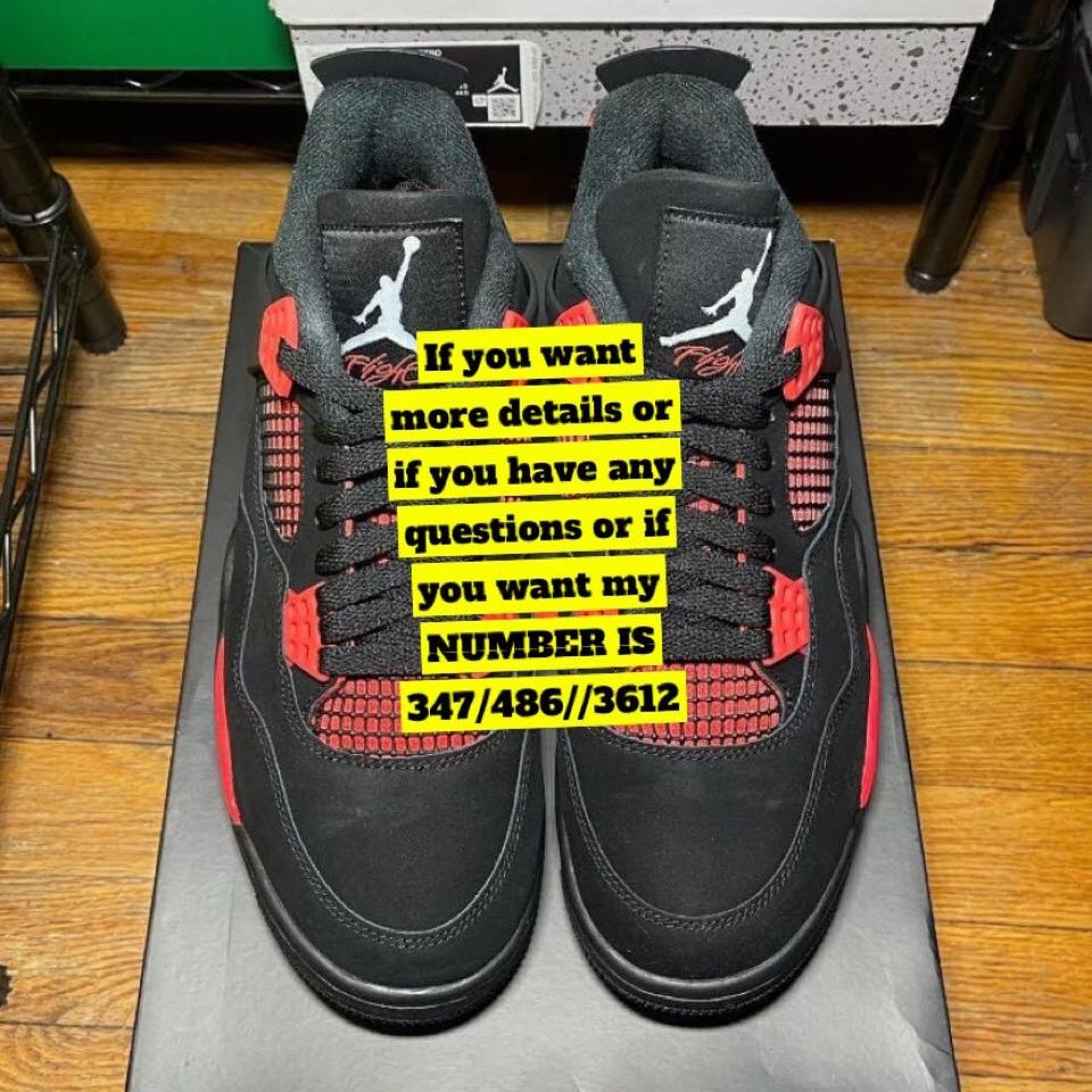 Jordan 4s red thunder got more sizes USED had for... - Depop