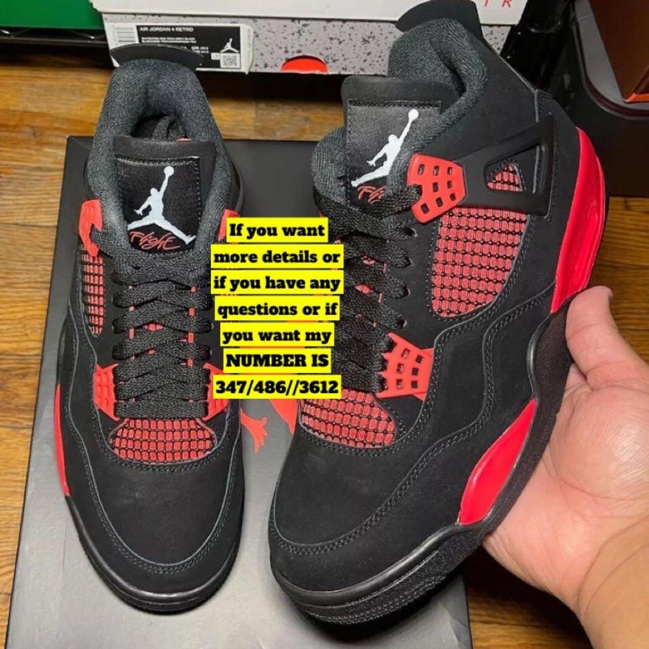 Jordan 4s red thunder got more sizes USED had for... - Depop