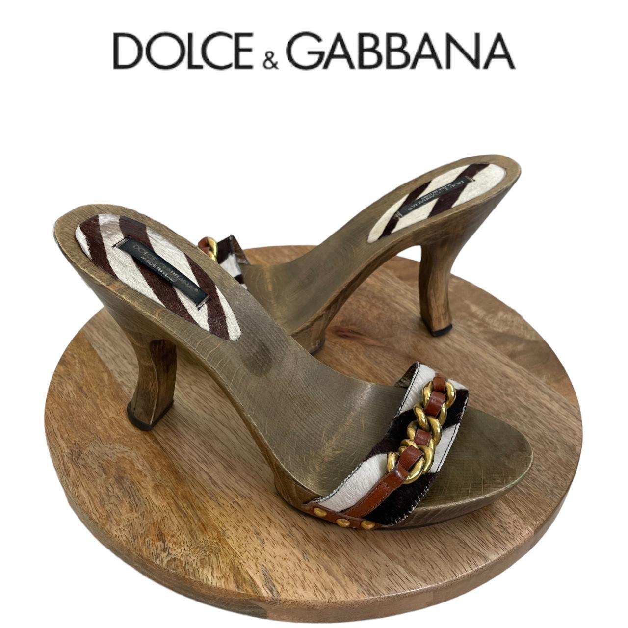 Dolce & Gabbana Women's Tan Mules | Depop