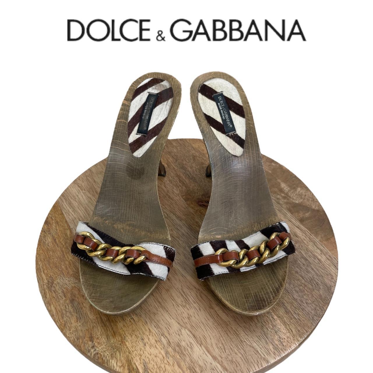 Dolce & Gabbana Women's Tan Mules | Depop