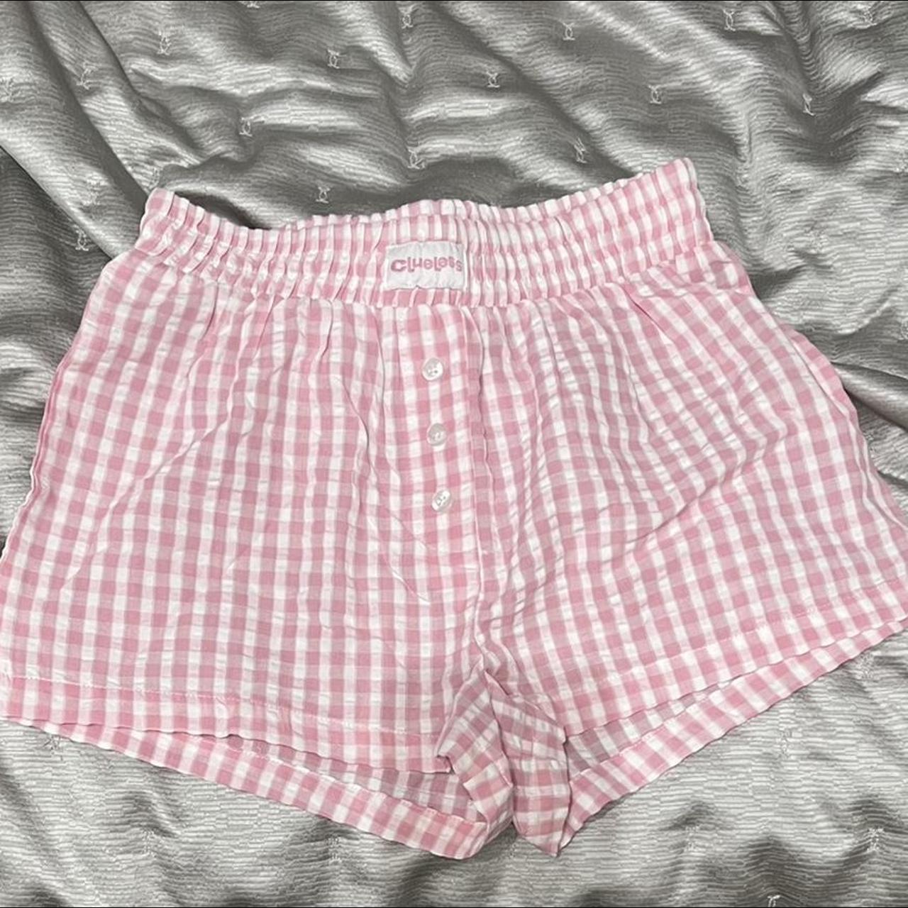Primark Women's Pink and White Shorts | Depop