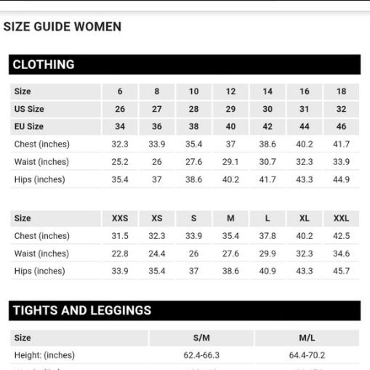 Zara Pants Size Chart