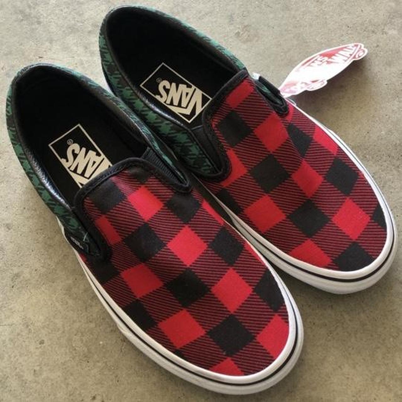 Fashion vans tartan slip on