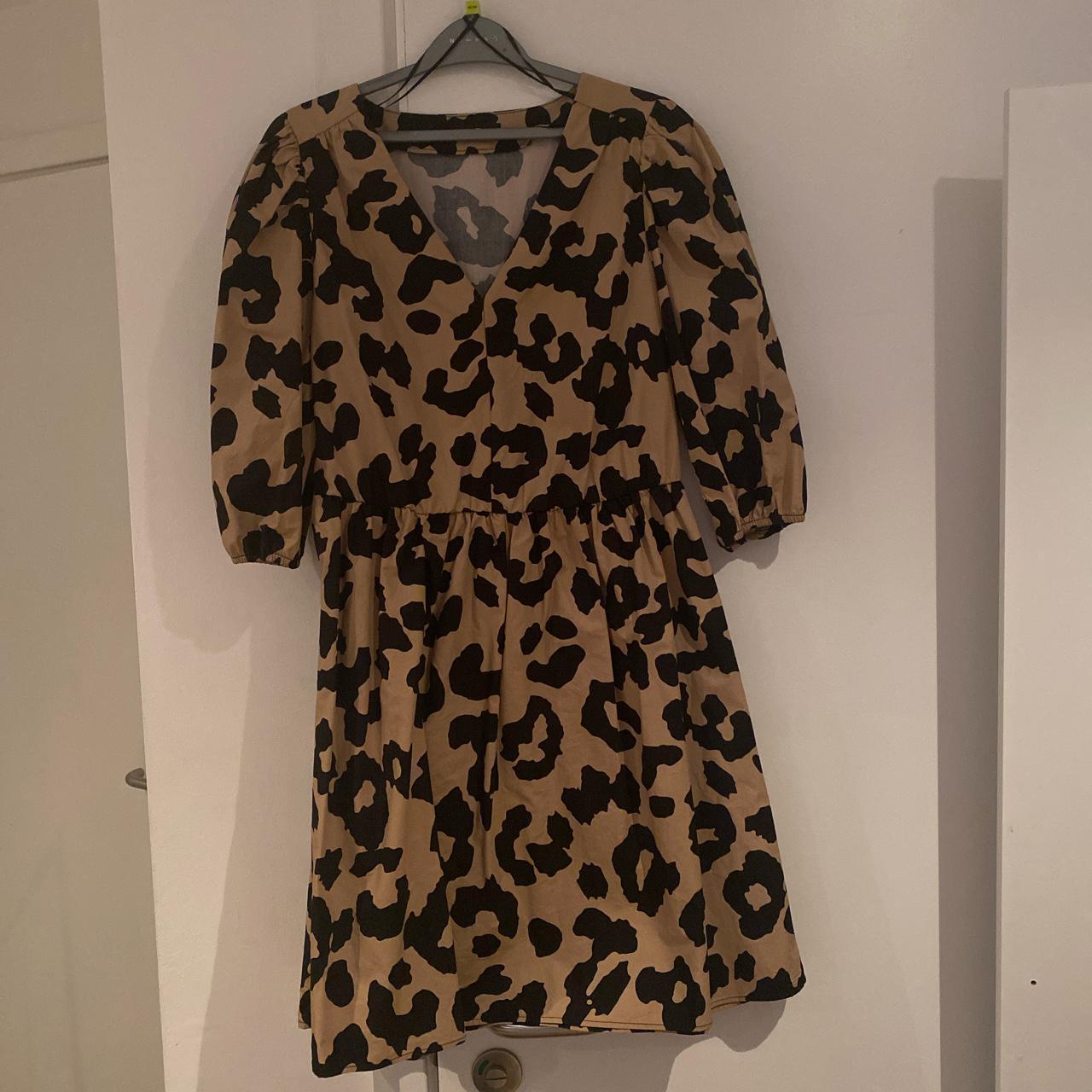 F f skunky animal print dress