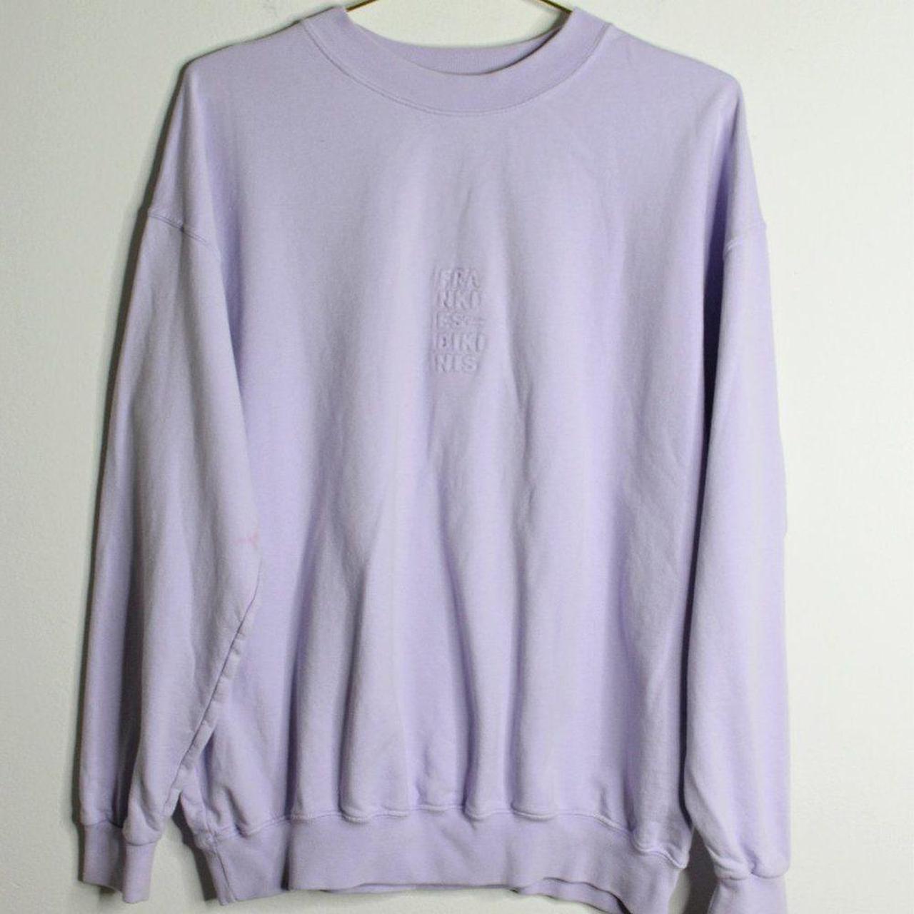 Super cute lilac pullover sweater by Frankie's... - Depop