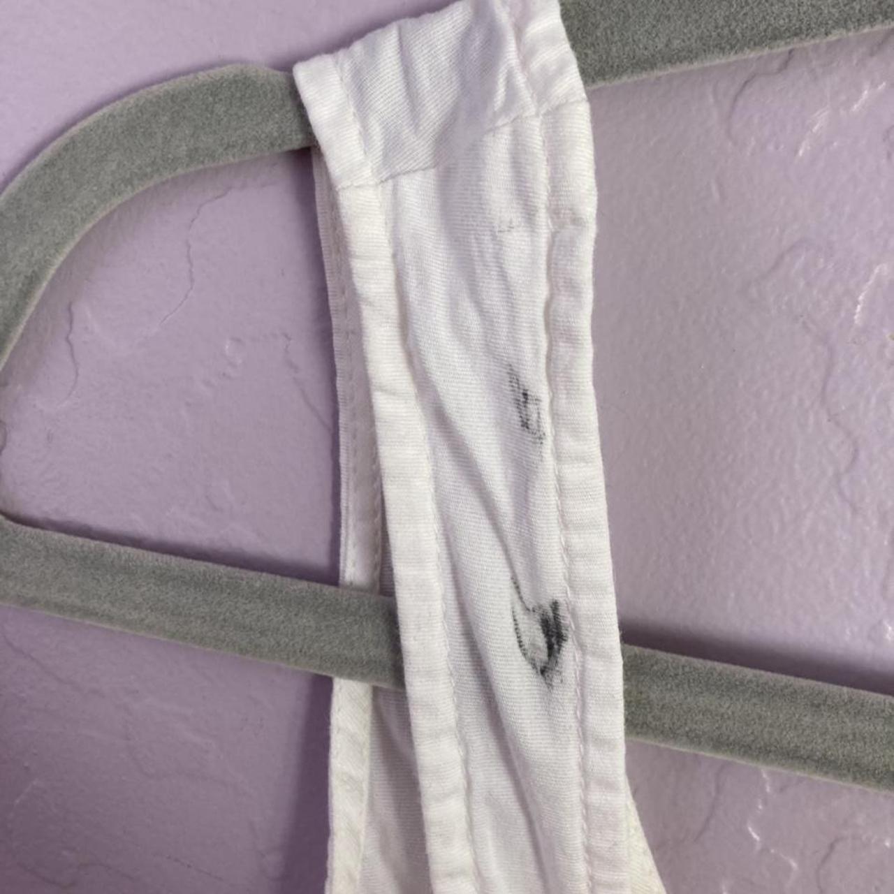 White comfortable corset top with stretchy elastic... Depop