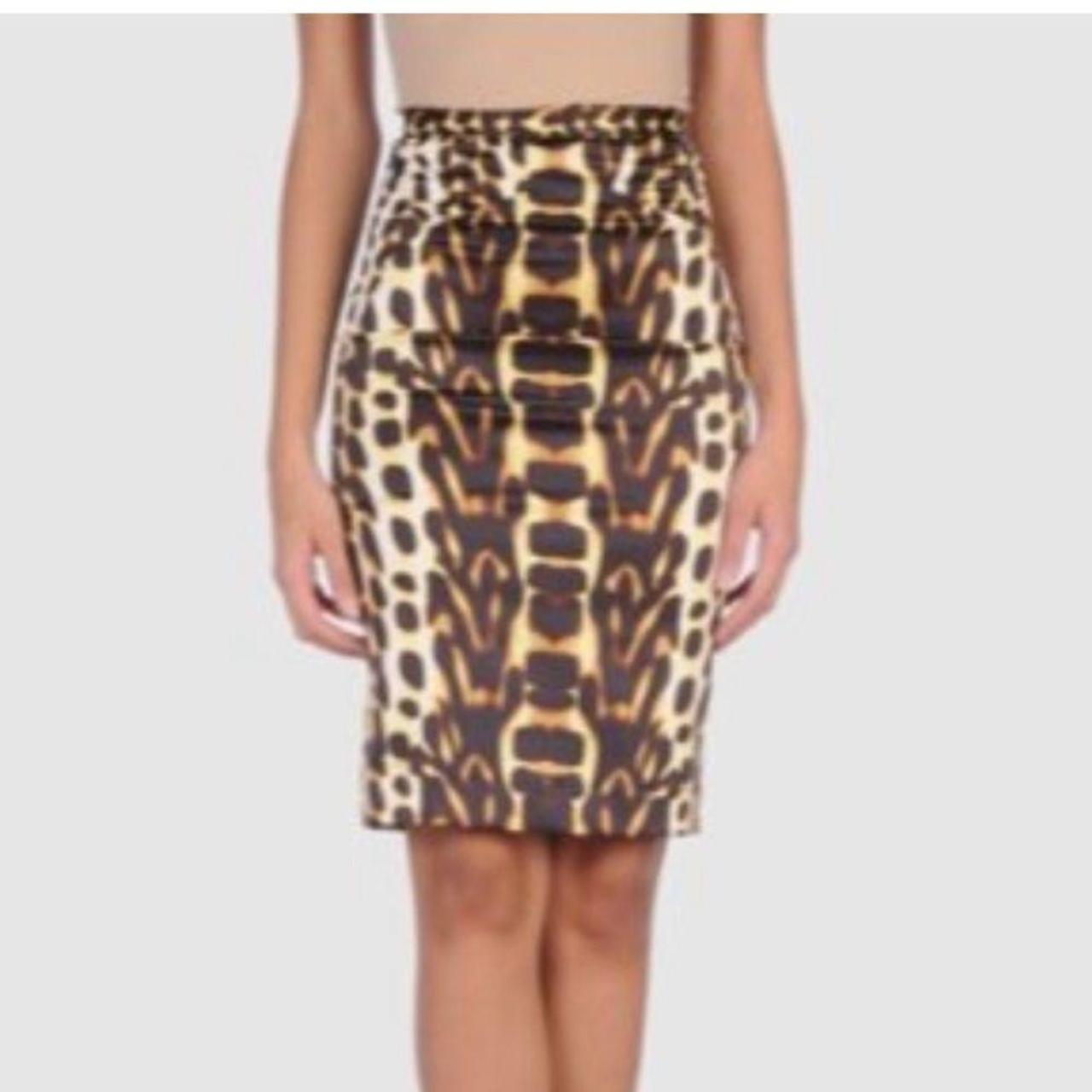 Just Cavalli Womens Black And Brown Skirt Depop 8607