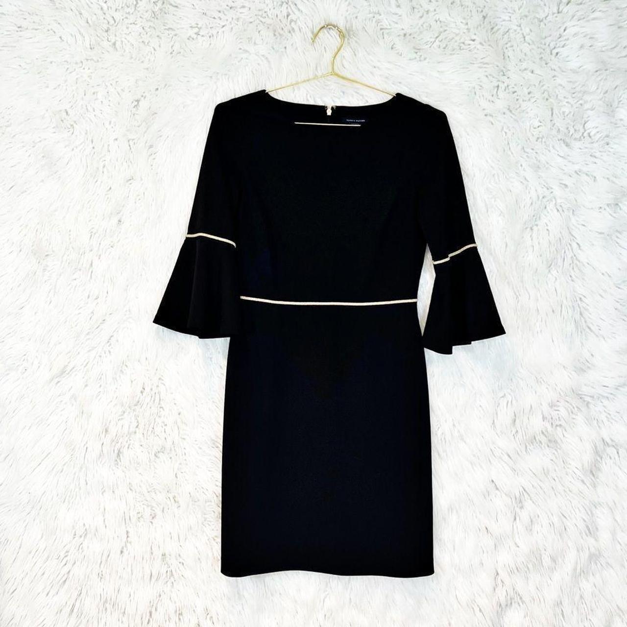 Tommy hilfiger black dress with hot sale bell sleeves