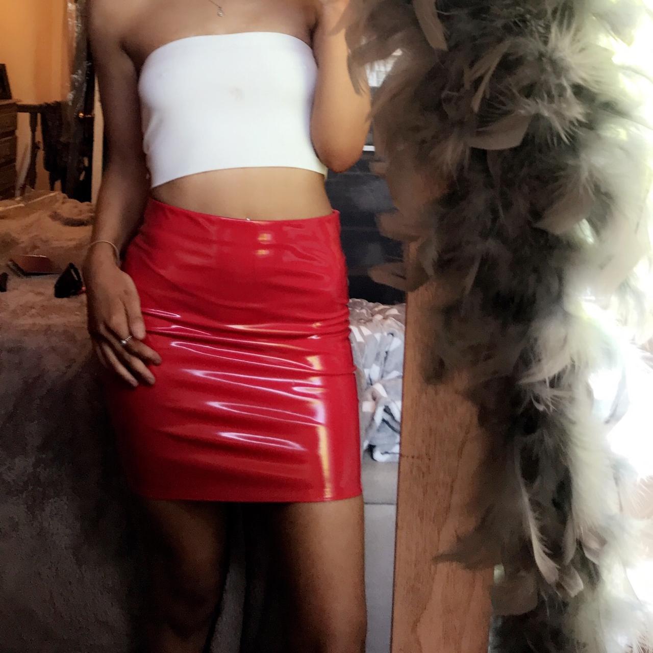 Pvc skirt depop hotsell