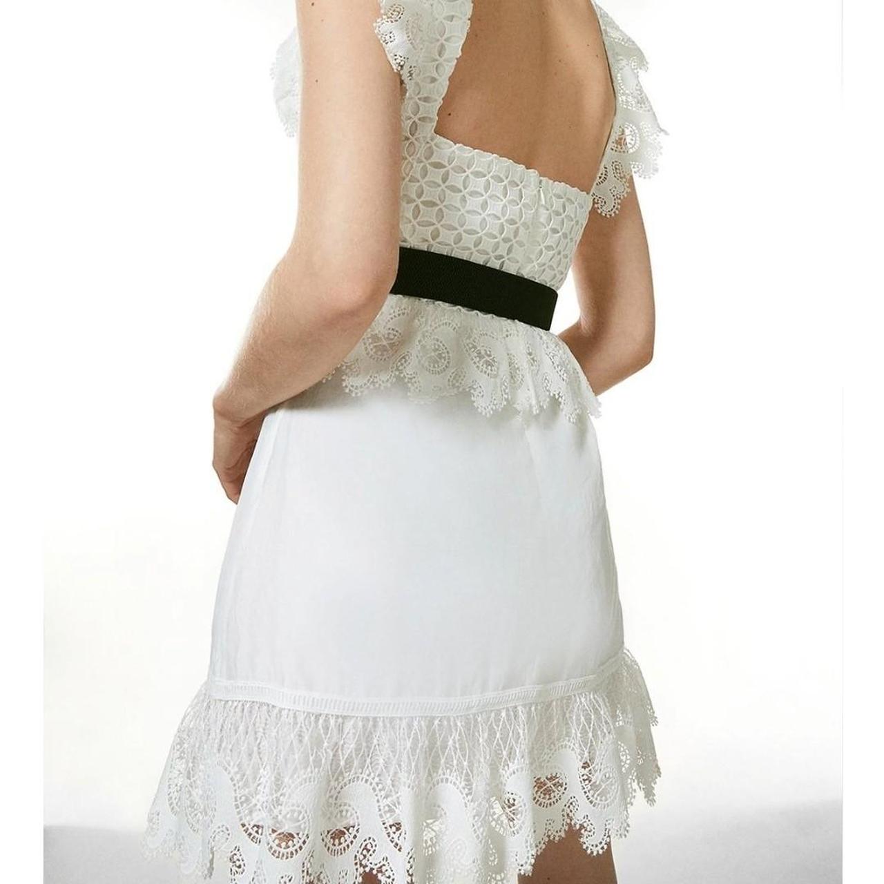 Karen Millen Women's White and Black Dress (4)