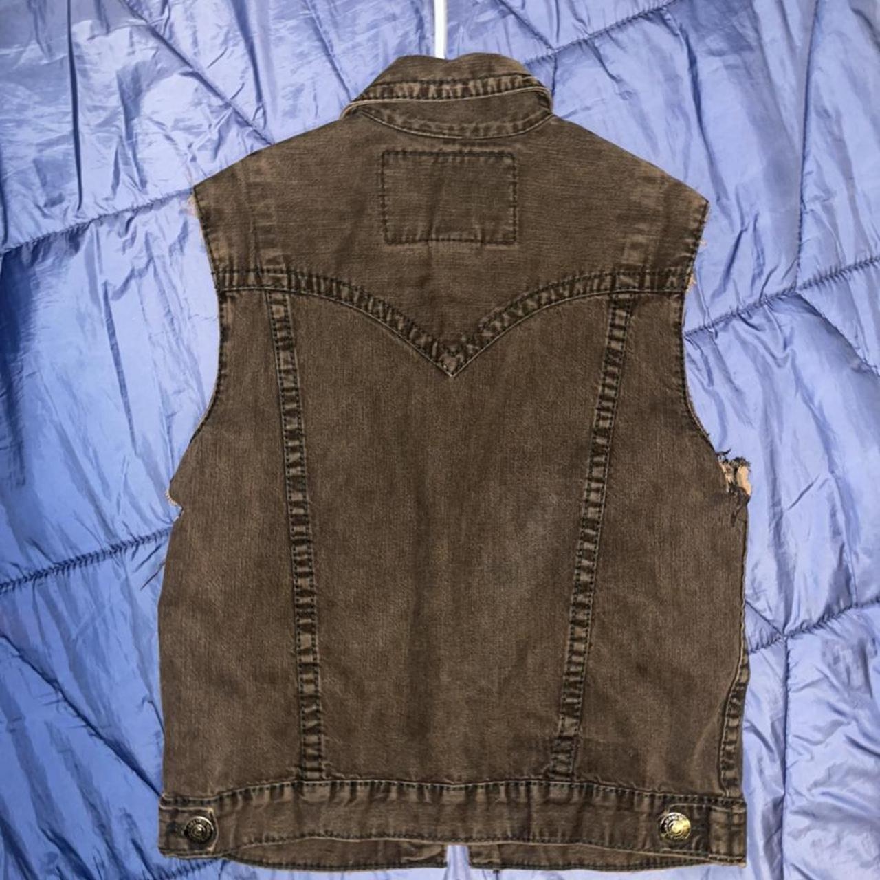 True Religion Men's Brown Gilet | Depop