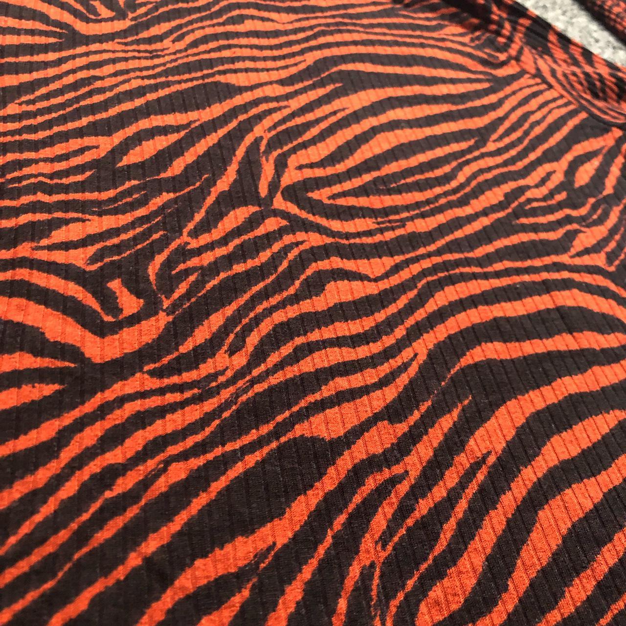 Women’s Primark red and black zebra print top... Depop