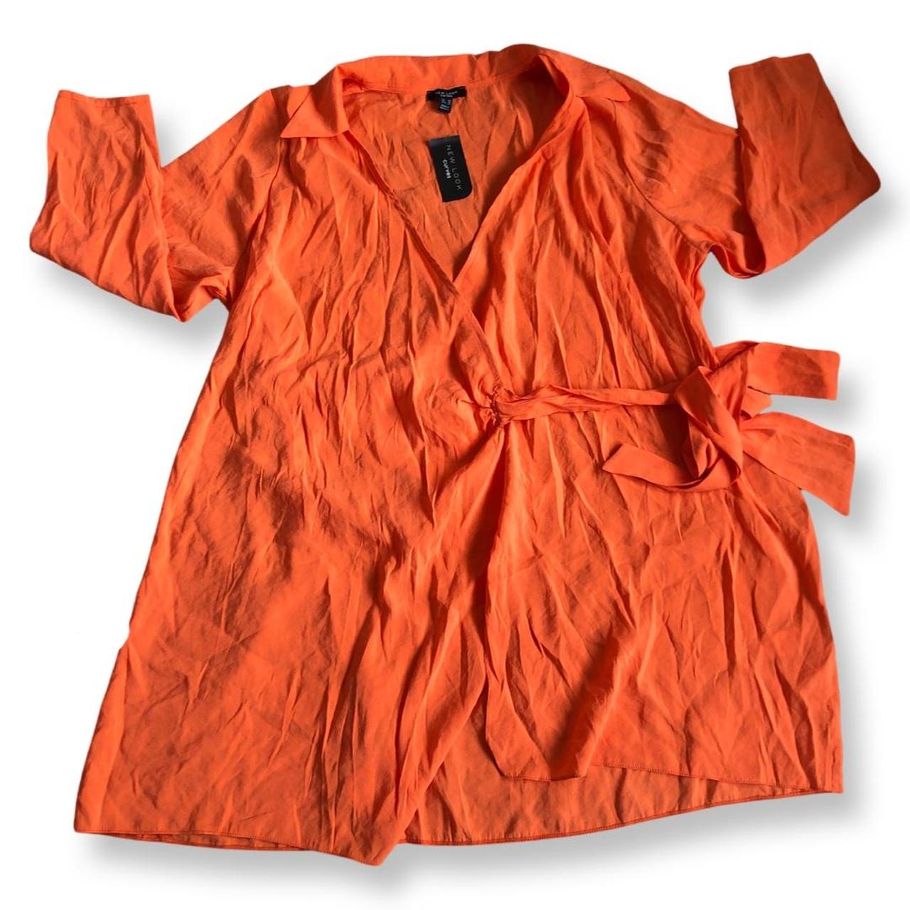 New Look Women's Orange Shirt | Depop