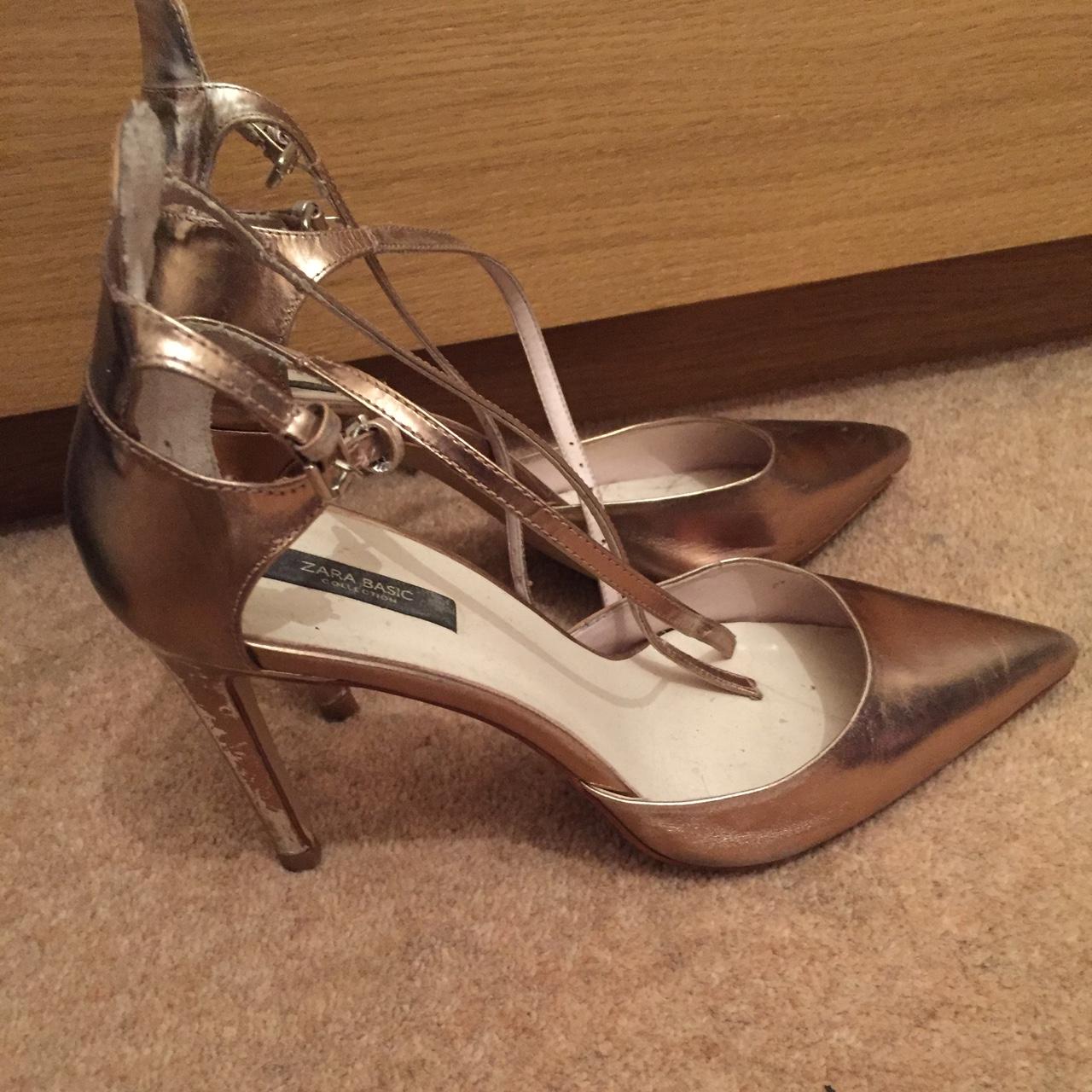 Zara rose hot sale gold heels