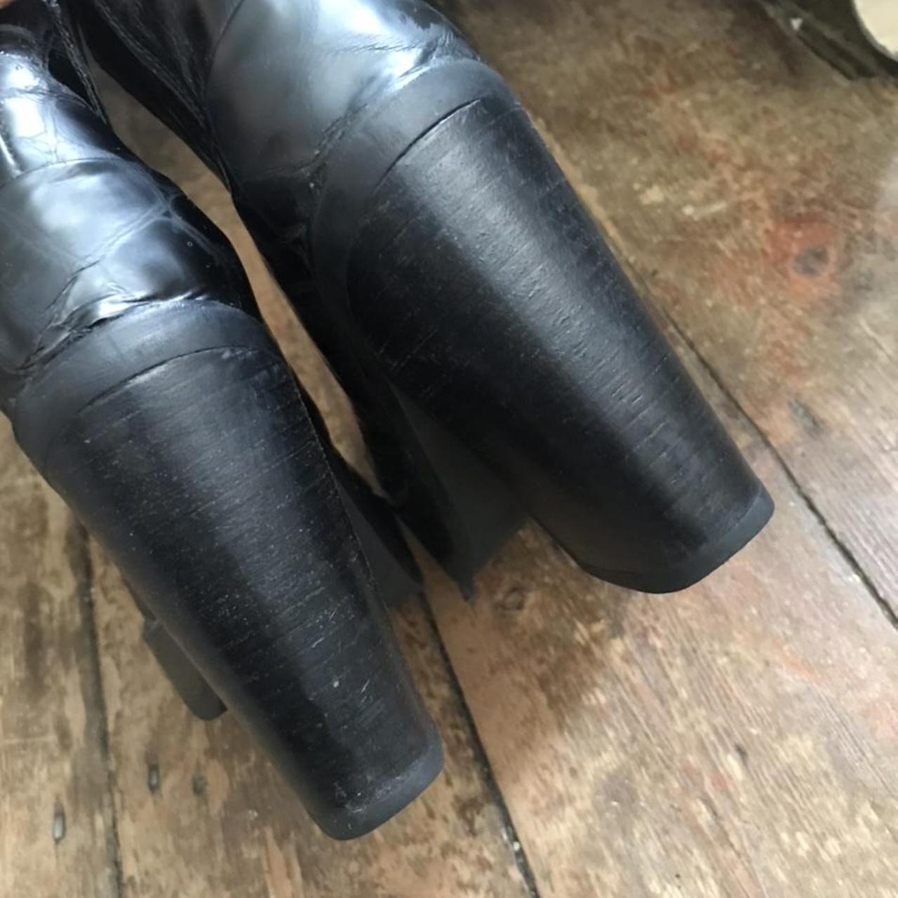 mock croc ankle boots