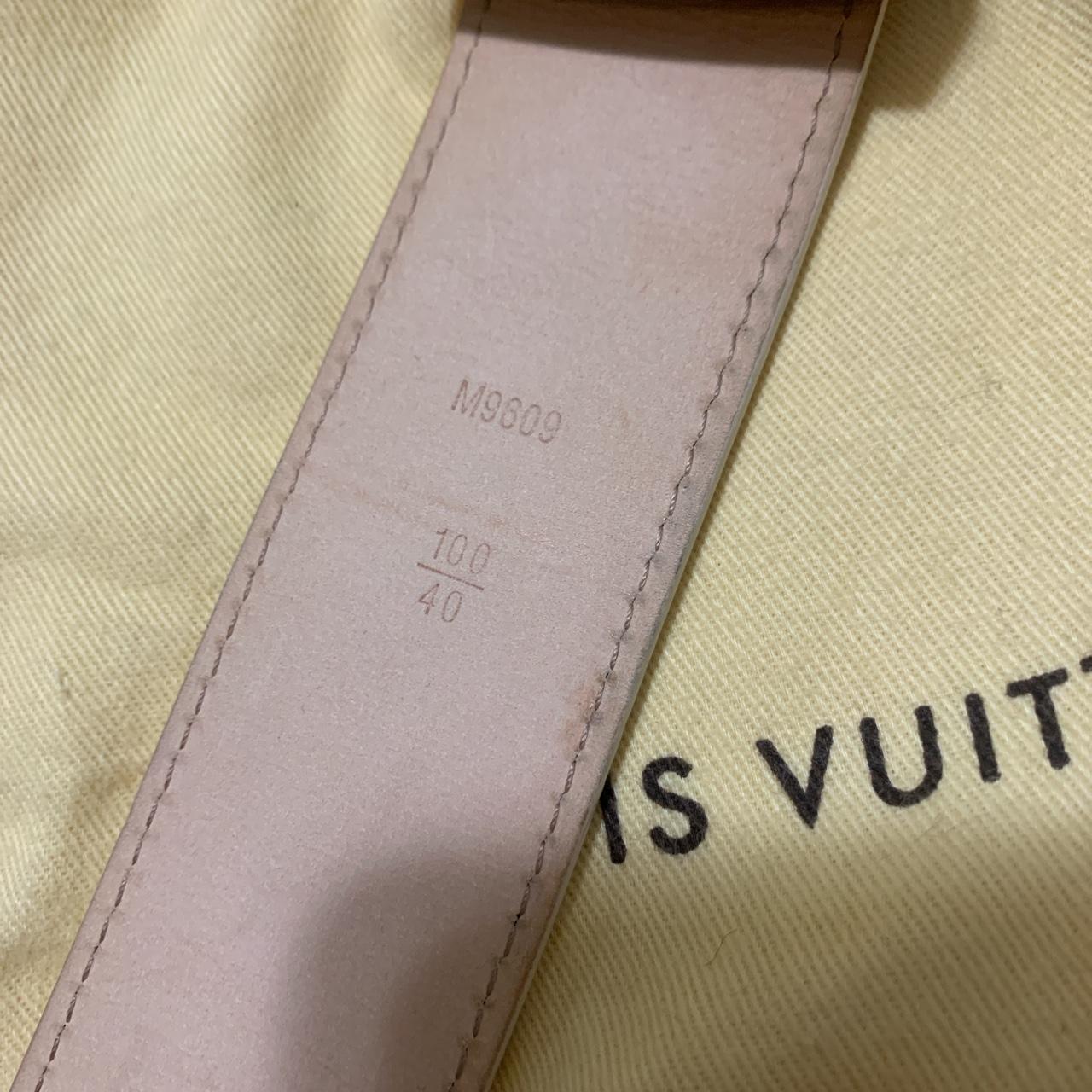 Louis Vuitton Damier Azur Belt - Size 40 - Gold Buckle (62352-1)