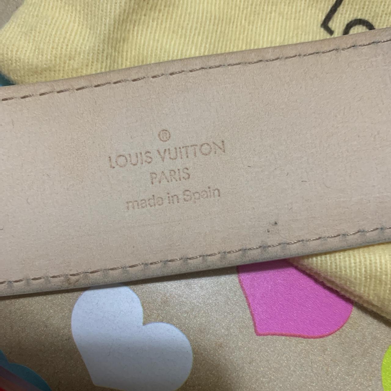 Louis Vuitton Damier Azur Belt LV Initials buckle - Depop