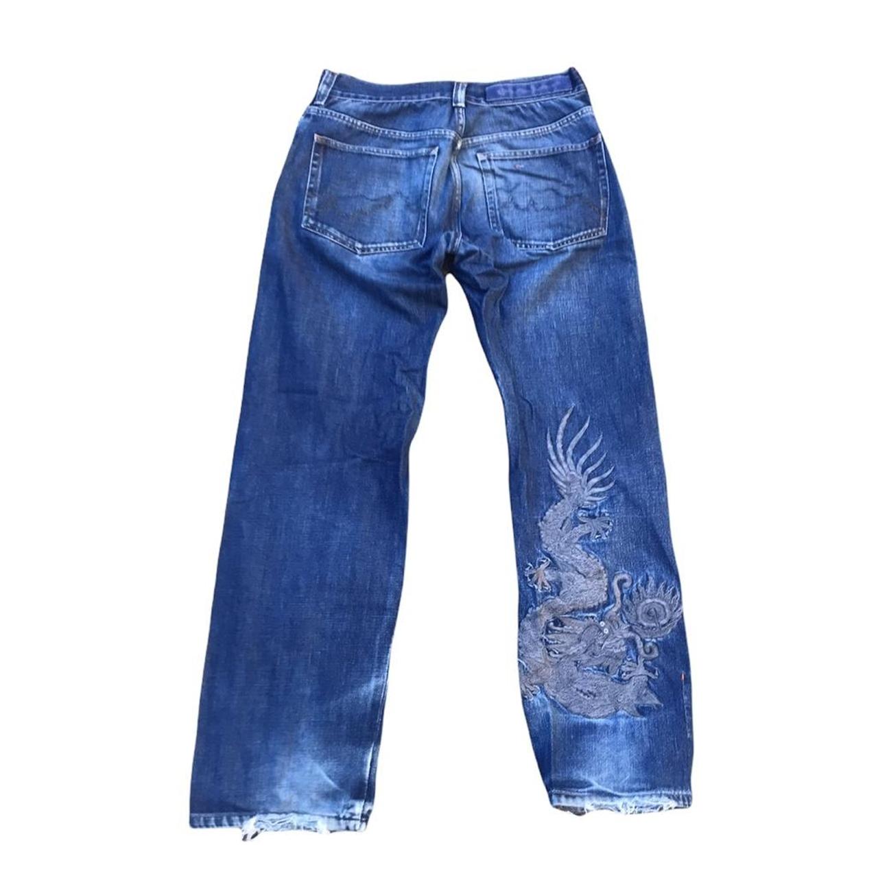 パンツ Maharishi Blue Dragon Trousers Maharishi dragon-print Cotton Trousers | Blue | FARFETCH