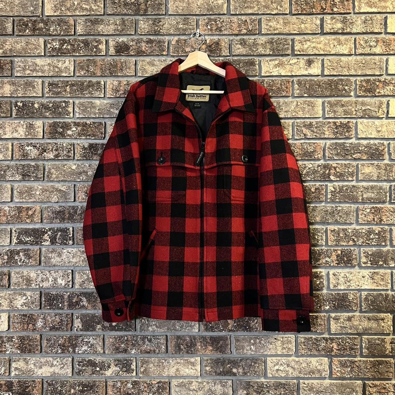 Redwing Men's Red and Black Jacket | Depop