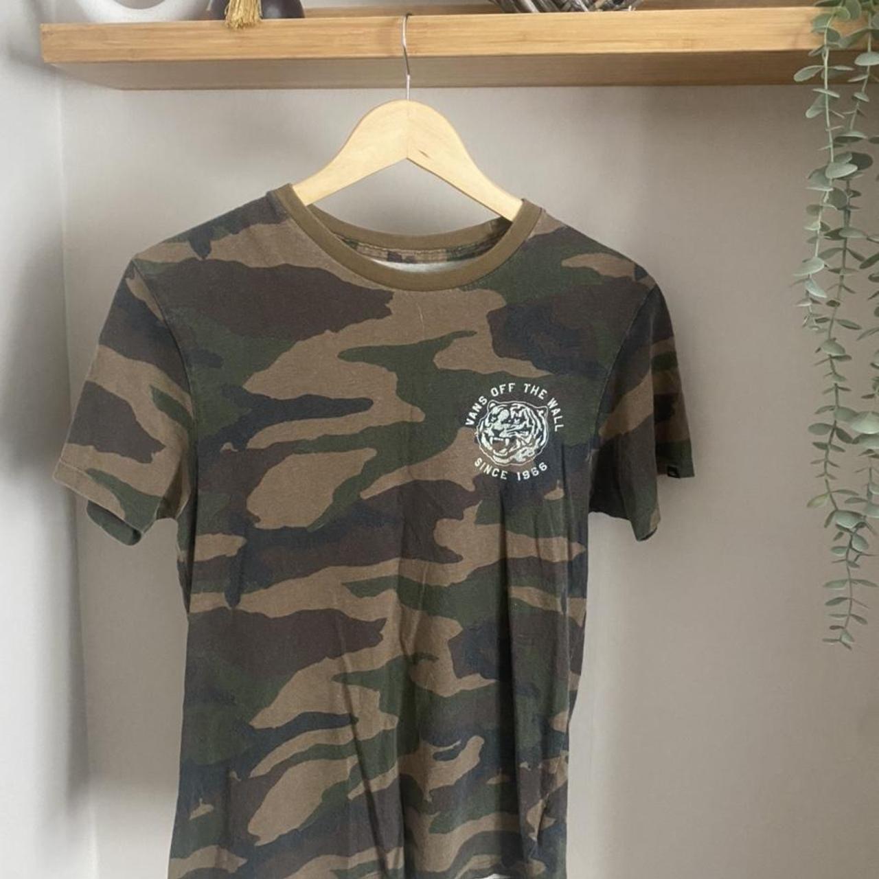 Army style camouflage vans T-shirt This T-shirt has... - Depop