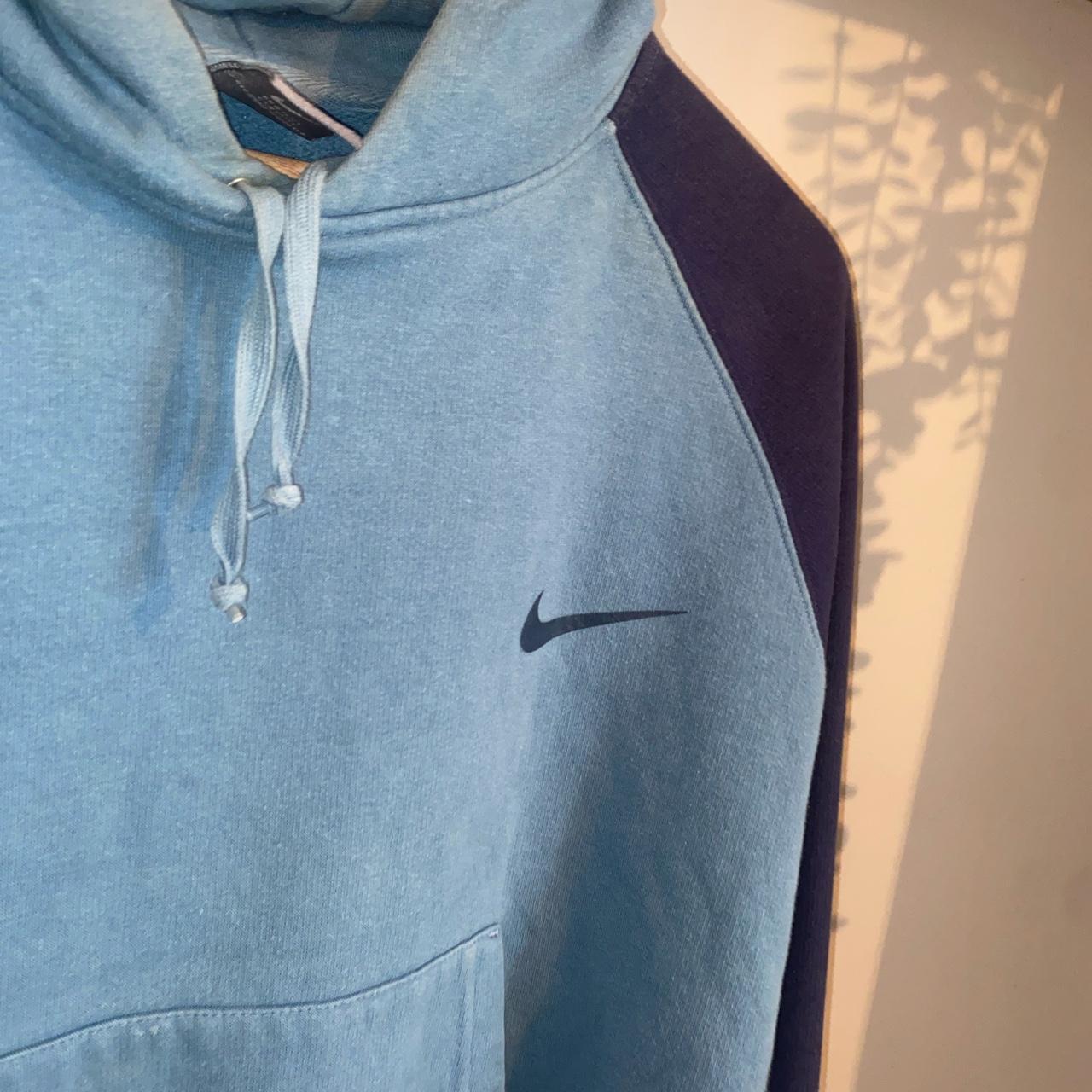 Nike Men's Blue and Navy Hoodie | Depop