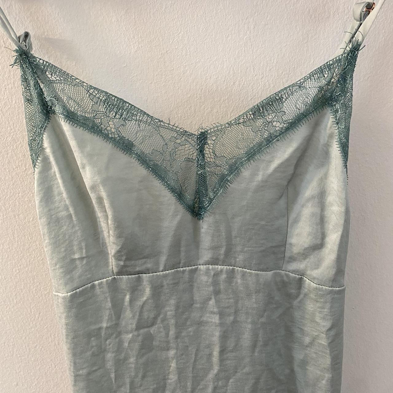Product Image 3 - Light blue/green slip dress with